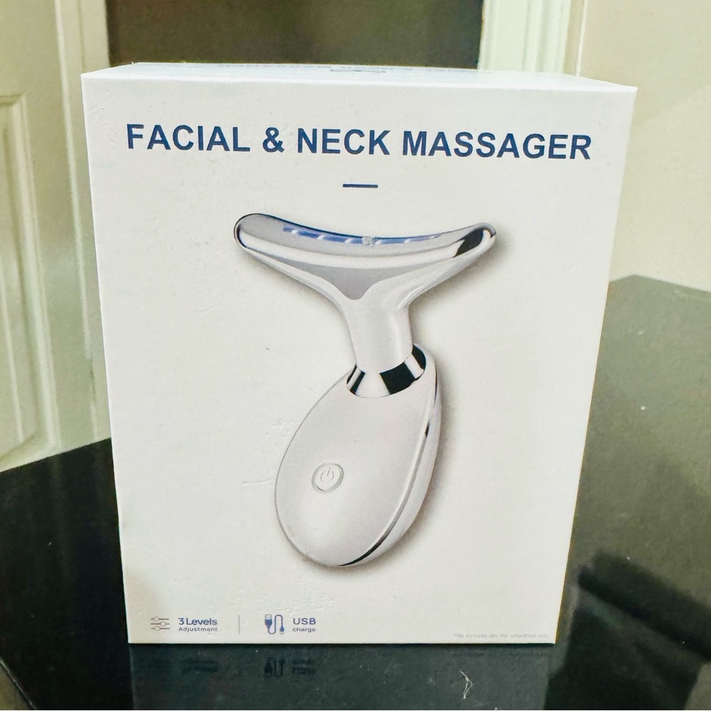 7-in1 Facial & Neck Massager with LED Light with 7 Colors and Different Modes